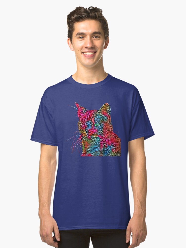 Alternate view of Artificial neural style Rose wild cat Classic T-Shirt