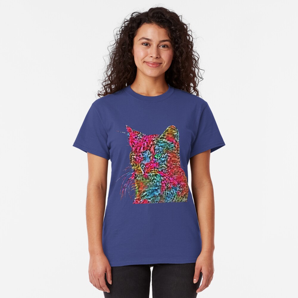 Artificial neural style Rose wild cat Classic T-Shirt