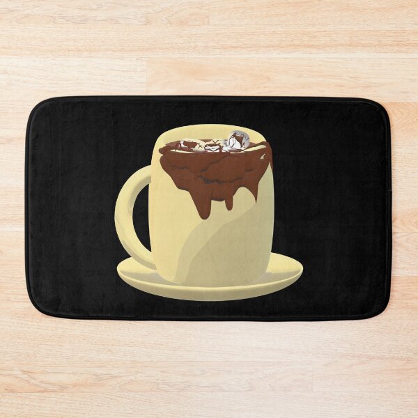 Item preview, Mug of Hot Cocoa with Melting Marshmallows and Chocolate Drizzles (Black Background) designed and sold by ArtByLM.