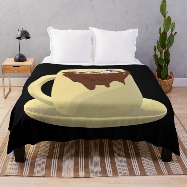 Item preview, Mug of Hot Cocoa with Melting Marshmallows and Chocolate Drizzles (Black Background) designed and sold by ArtByLM.