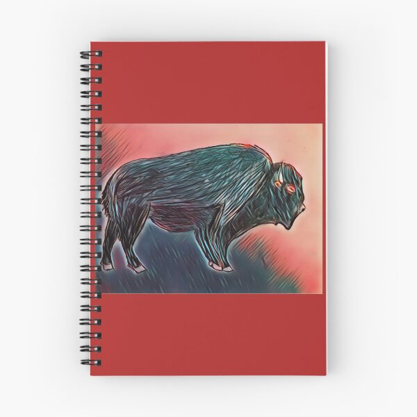 Item preview, Buffalo / bison artistically designed in strong colors designed and sold by Pelikancrazy.