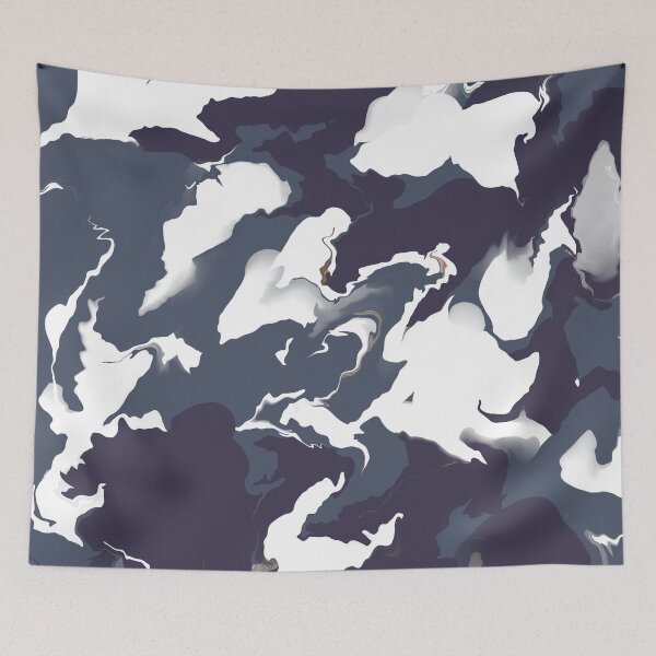 Item preview, Black and white monochrome marbled pattern designed and sold by Diane Hunter Art.