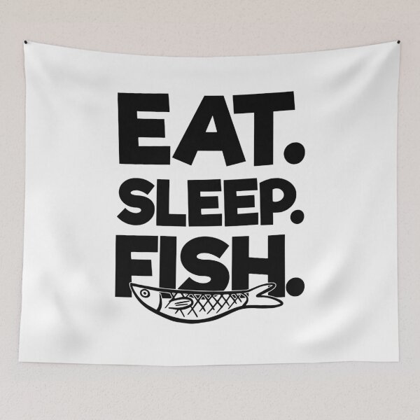 Item preview, Eat Sleep Fish -Funny Fishing Sayings designed and sold by shivani21061993.