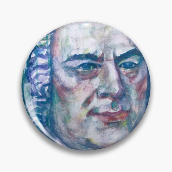 Item preview, JOHANN SEBASTIAN BACH - watercolor portrait designed and sold by lautir.