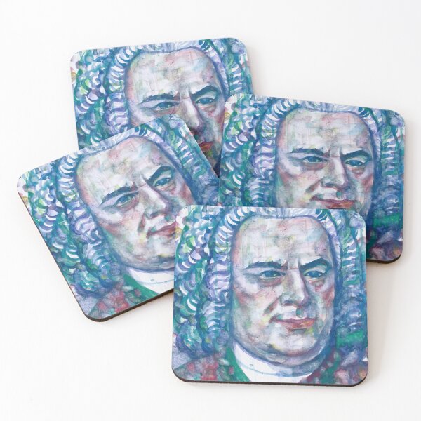 Item preview, JOHANN SEBASTIAN BACH - watercolor portrait designed and sold by lautir.