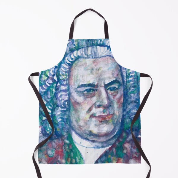 Item preview, JOHANN SEBASTIAN BACH - watercolor portrait designed and sold by lautir.