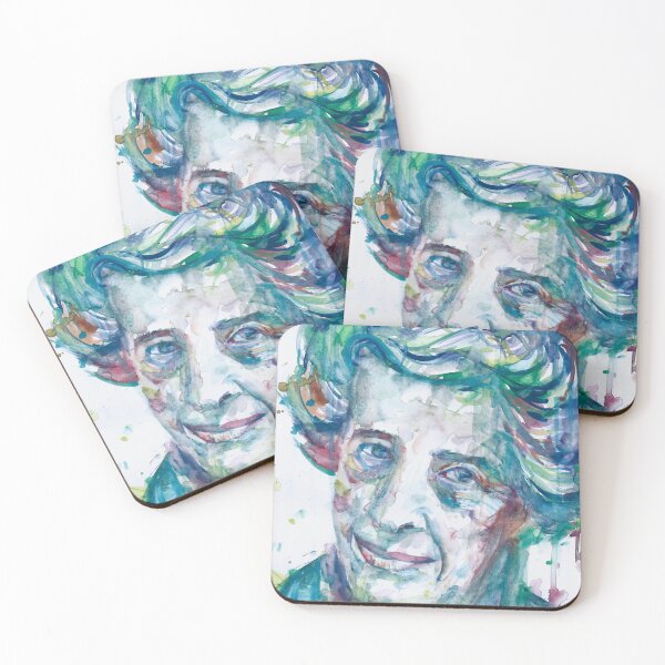 Item preview, HANNAH ARENDT watercolor portrait designed and sold by lautir.