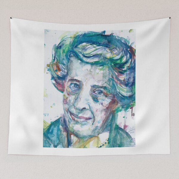 Item preview, HANNAH ARENDT watercolor portrait designed and sold by lautir.
