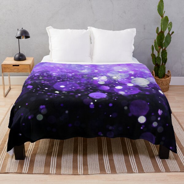 Item preview, Abstract violet shiny lights on black background I designed and sold by fowons.