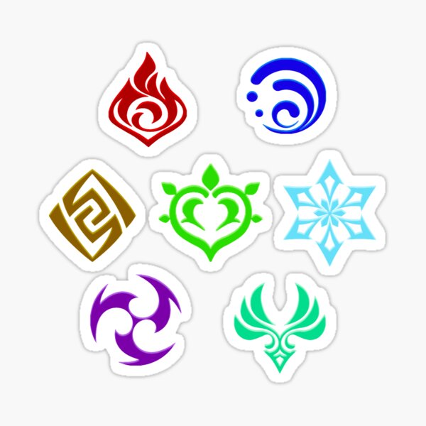 Sticker: Genshin Impactn Element | Redbubble