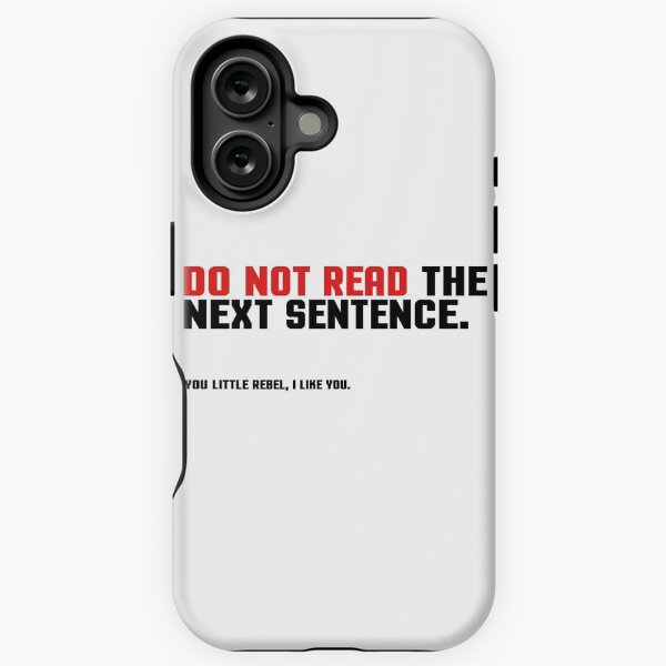 Funny Clever Joke Rebel Punk Cool Smart iPhone Tough Case