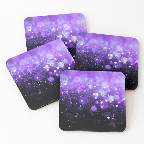 Item preview, Abstract violet shiny lights on black background I designed and sold by fowons.