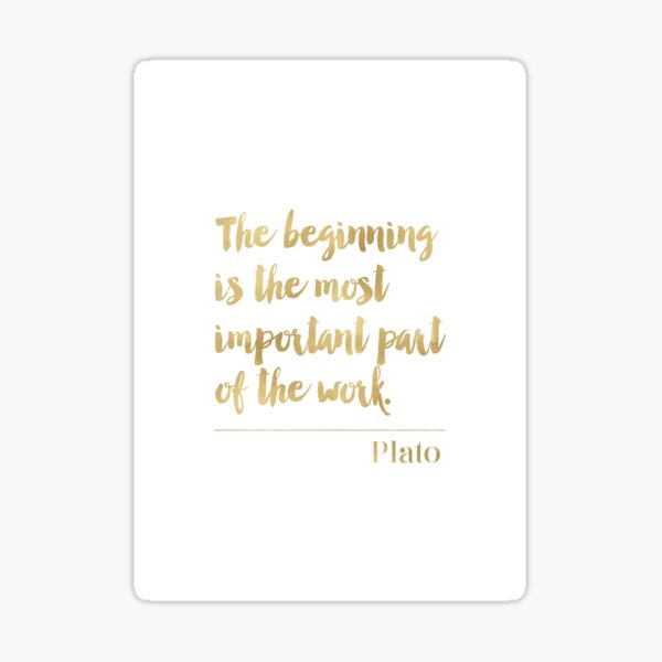 "Plato gold quote" Sticker for Sale by Pranatheory Redbubble