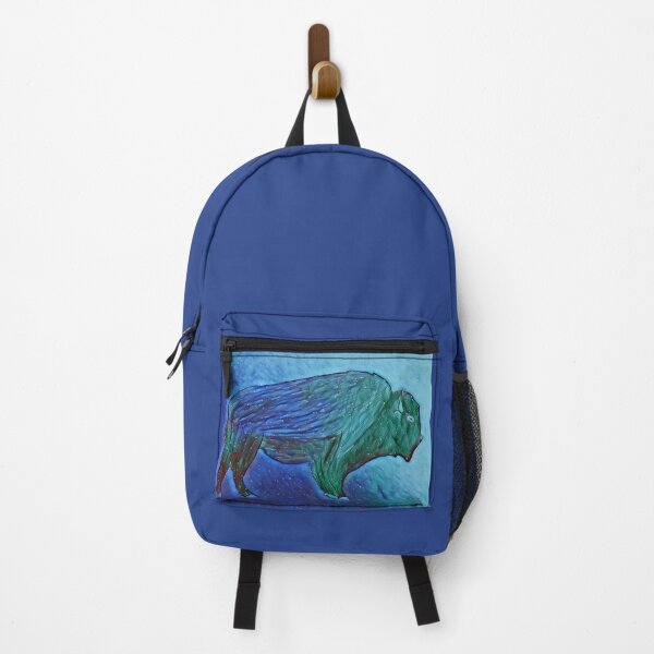 Item preview, Bison, buffalo artistically designed in blue and green designed and sold by Pelikancrazy.
