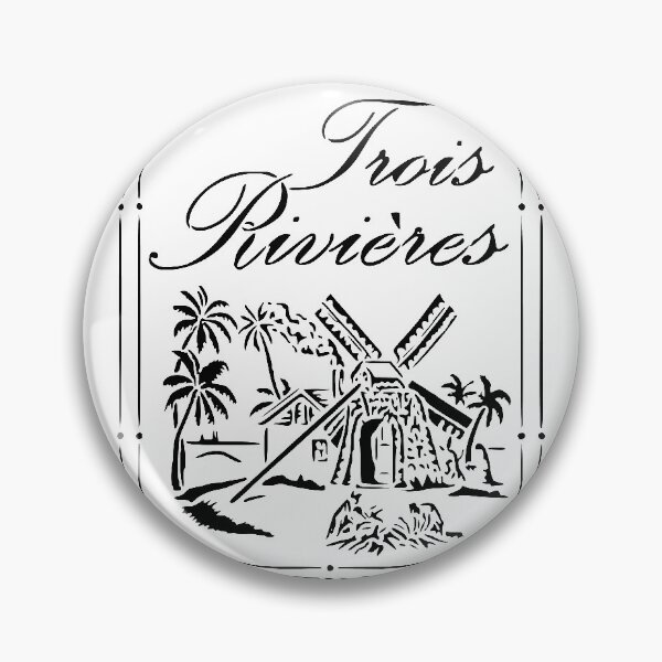 Artikelvorschau, Rum-Logo Trois Rivières Martinique schwarz und weiß entworfen und verkauft von DamsBX.