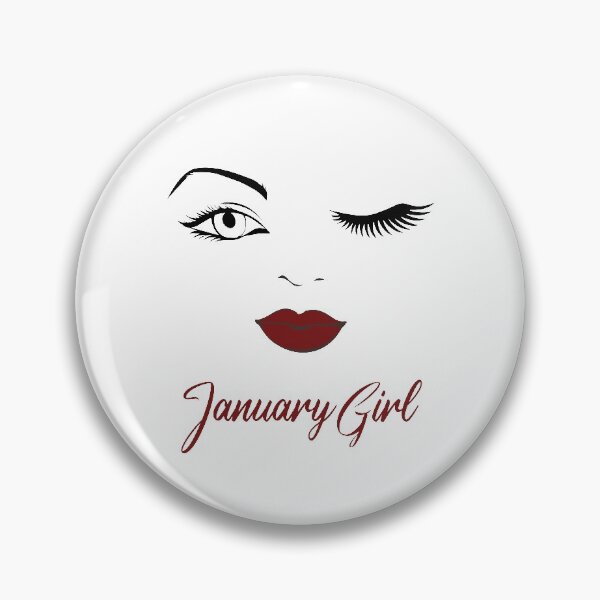 Item preview, January Girl Eyes Red Lips Birthday Cute Winking Eye Born in January Gifts Ideas designed and sold by clothesy7.