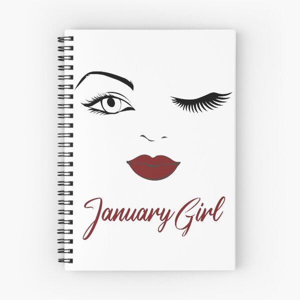 Item preview, January Girl Eyes Red Lips Birthday Cute Winking Eye Born in January Gifts Ideas designed and sold by clothesy7.