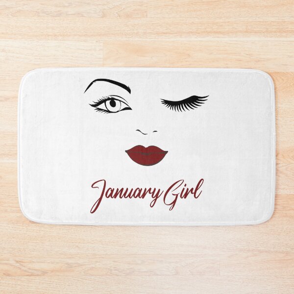 Item preview, January Girl Eyes Red Lips Birthday Cute Winking Eye Born in January Gifts Ideas designed and sold by clothesy7.