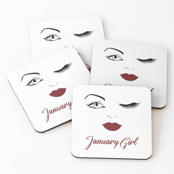 Item preview, January Girl Eyes Red Lips Birthday Cute Winking Eye Born in January Gifts Ideas designed and sold by clothesy7.