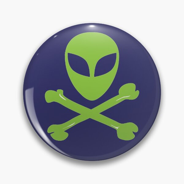 Item preview, Alien Skull and Crossbones designed and sold by dave-williams.