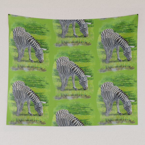 Item preview, Zebra in greens designed and sold by CamphuijsenArt.