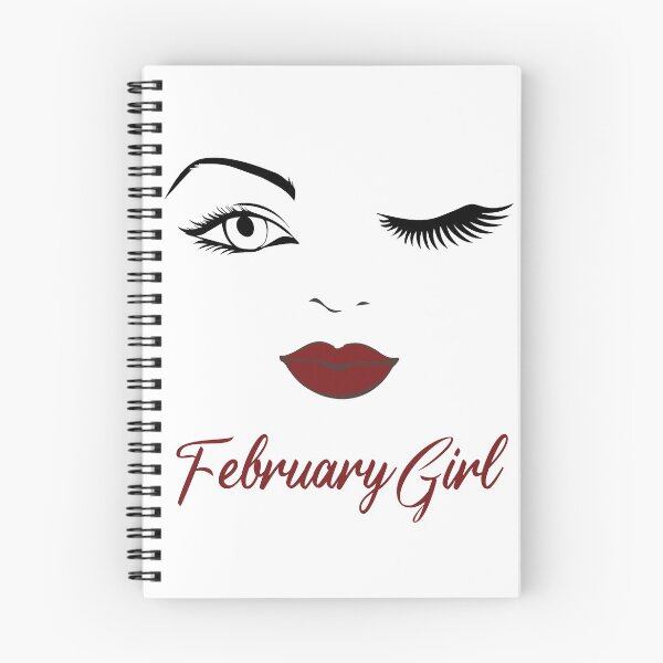 Item preview, February Girl Eyes Red Lips Birthday Cute Winking Eye Born in February Gifts Ideas designed and sold by clothesy7.