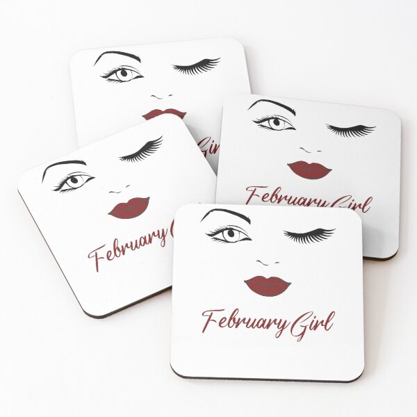 Item preview, February Girl Eyes Red Lips Birthday Cute Winking Eye Born in February Gifts Ideas designed and sold by clothesy7.