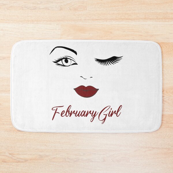 Item preview, February Girl Eyes Red Lips Birthday Cute Winking Eye Born in February Gifts Ideas designed and sold by clothesy7.