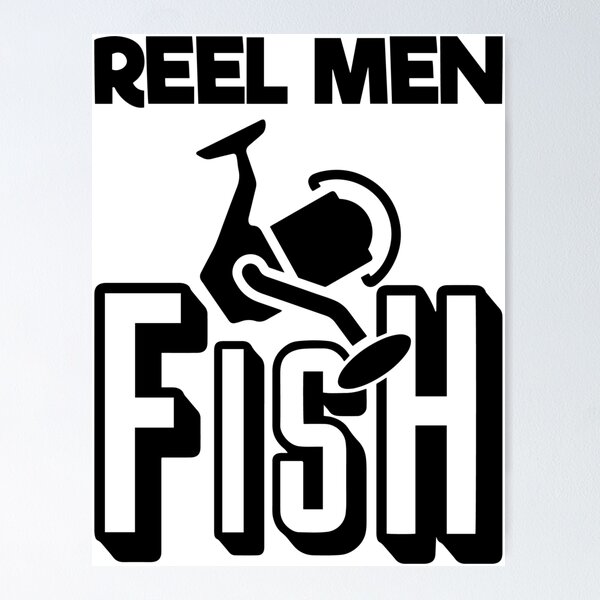 Reel men fish' Sticker