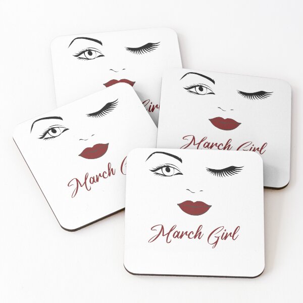 Item preview, March Girl Eyes Red Lips Birthday Cute Winking Eye Born in March Gifts Ideas designed and sold by clothesy7.