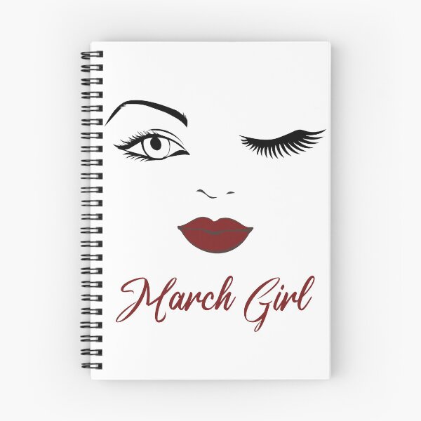 Item preview, March Girl Eyes Red Lips Birthday Cute Winking Eye Born in March Gifts Ideas designed and sold by clothesy7.