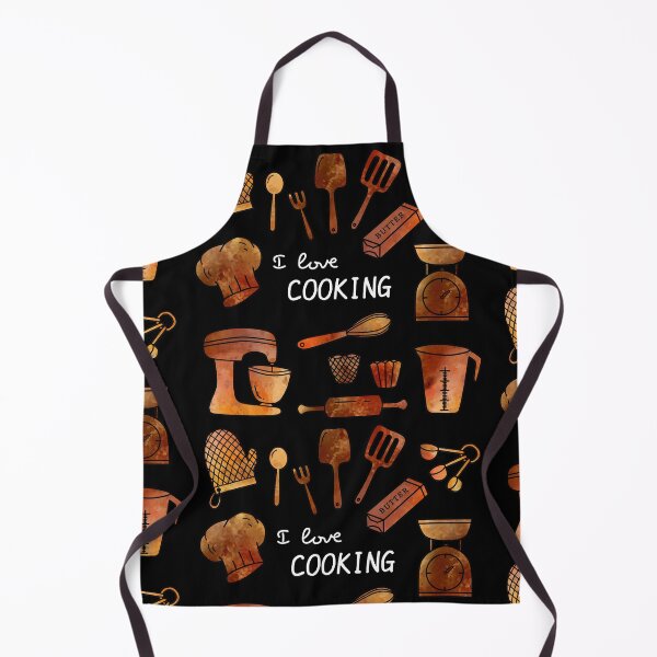 Item preview, I love cooking doodle black designed and sold by Aura-E.