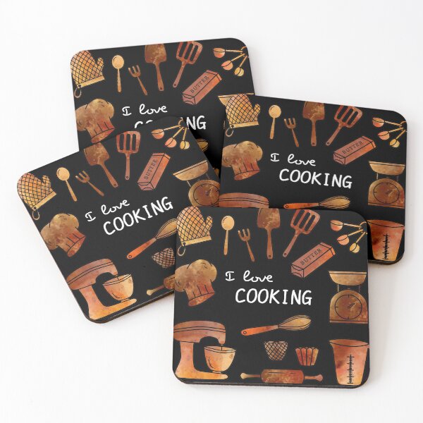 Item preview, I love cooking doodle black designed and sold by Aura-E.