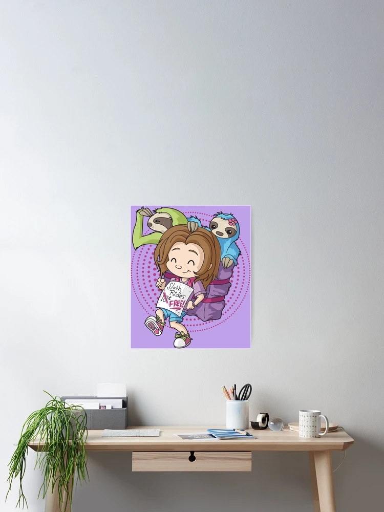 Thumbnail 2 of 3, Poster, Free Sloth Rides designed and sold by VortexDesigns.