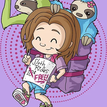 Artwork thumbnail, Free Sloth Rides by VortexDesigns