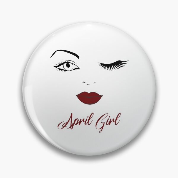 Item preview, April Girl Eyes Red Lips Birthday Cute Winking Eye Born in April Gifts Ideas designed and sold by clothesy7.