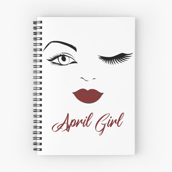 Item preview, April Girl Eyes Red Lips Birthday Cute Winking Eye Born in April Gifts Ideas designed and sold by clothesy7.