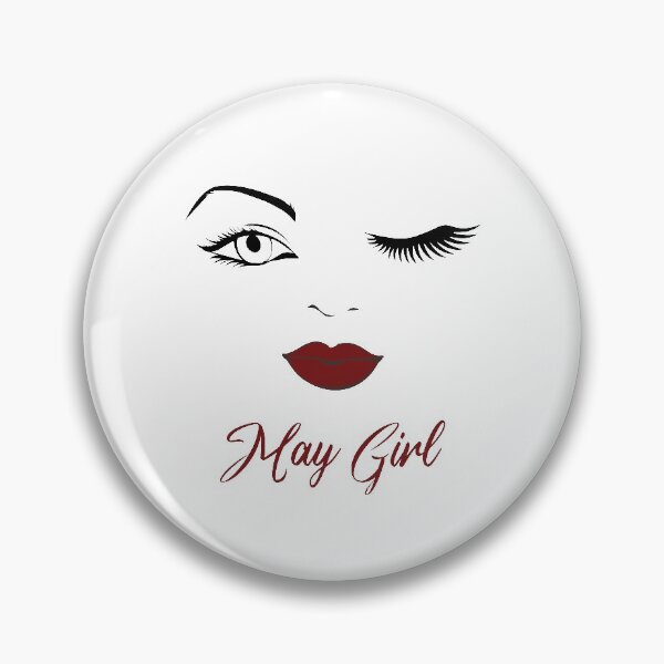 Item preview, May Girl Eyes Red Lips Birthday Cute Winking Eye Born in May Gifts Ideas designed and sold by clothesy7.