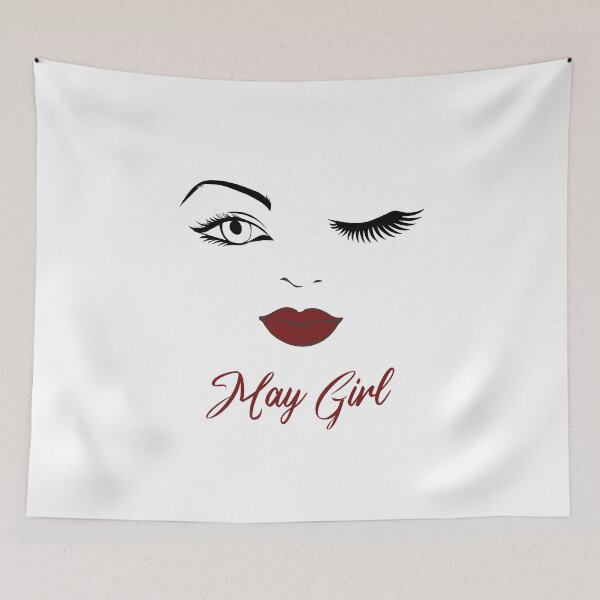 Item preview, May Girl Eyes Red Lips Birthday Cute Winking Eye Born in May Gifts Ideas designed and sold by clothesy7.