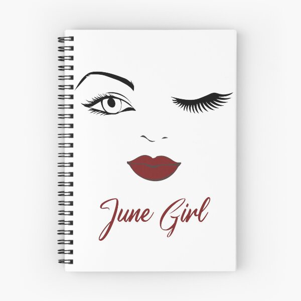 Item preview, June Girl Eyes Red Lips Birthday Cute Winking Eye Born in June Gifts Ideas designed and sold by clothesy7.