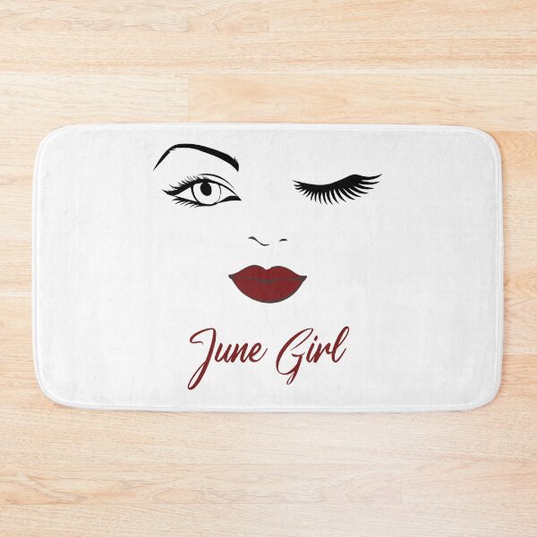 Item preview, June Girl Eyes Red Lips Birthday Cute Winking Eye Born in June Gifts Ideas designed and sold by clothesy7.
