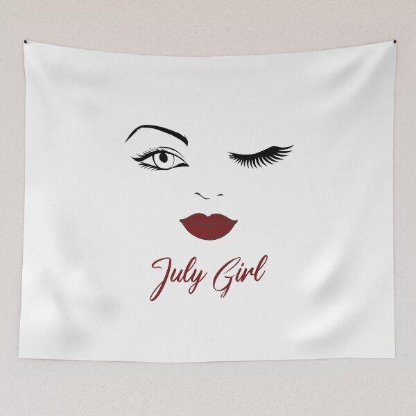 Item preview, July Girl Eyes Red Lips Birthday Cute Winking Eye Born in July Gifts Ideas designed and sold by clothesy7.