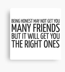 John Lennon Quote Friends Friendship Cool Inspirational Canvas Print