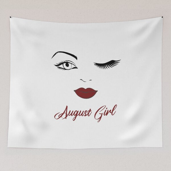 Item preview, August Girl Eyes Red Lips Birthday Cute Winking Eye Born in August Gifts Ideas designed and sold by clothesy7.
