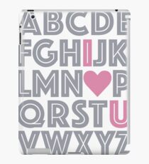 ABC Baby Nursery Room Decor - PINK & GREY GRAY iPad Case/Skin