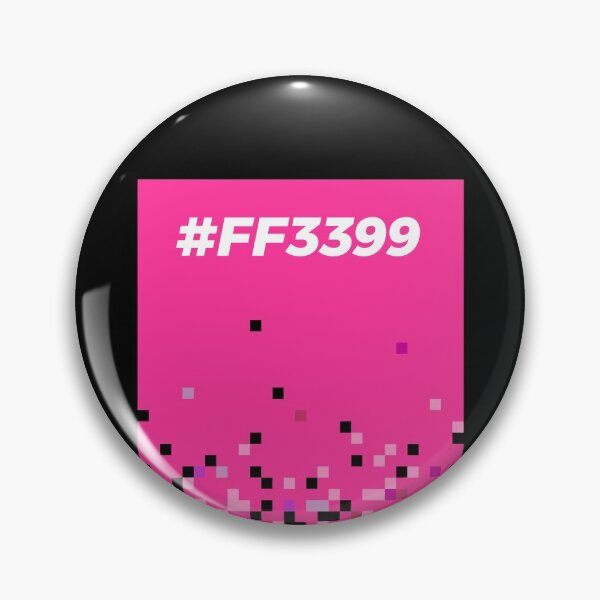 Item preview, Hex Code Pixel Art Color Block Pink #FF3399 designed and sold by ClickForMore.
