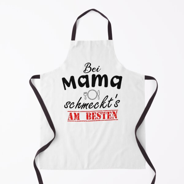 It Tastes Best With Mom For The Best Cook In The World I Love My Mom Apron  by kunterbuntdesig