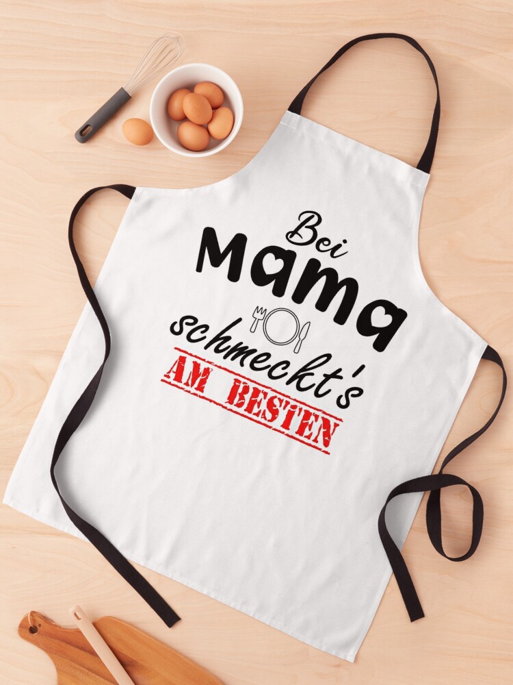 It Tastes Best With Mom For The Best Cook In The World I Love My Mom Apron  by kunterbuntdesig