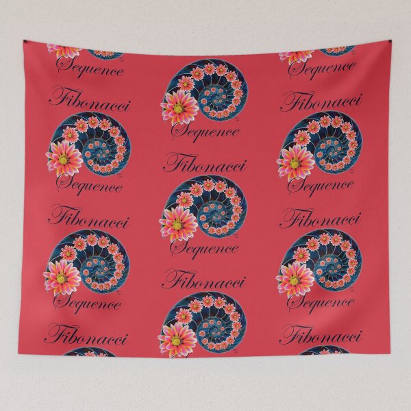 Aperçu de l'œuvre Séquence de Fibonacci le nombre d'or rouge créée et vendue par SpiritGifts.