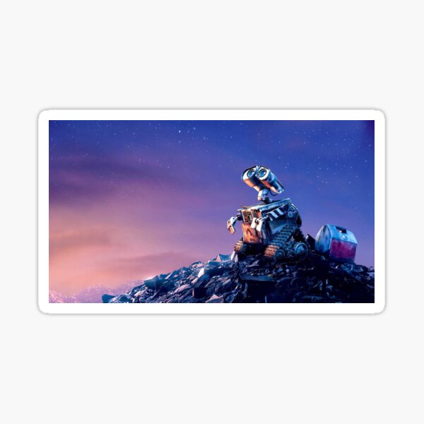 Wall-E Looking Into Space Sticker